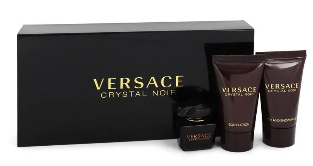 Versace Gift Set for Women – .17 oz Mini EDT + .8 oz Shower Gel + .8 oz Body Lotion