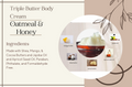 Handmade Triple Butter Body Cream - Oatmeal & Honey, 4 oz.