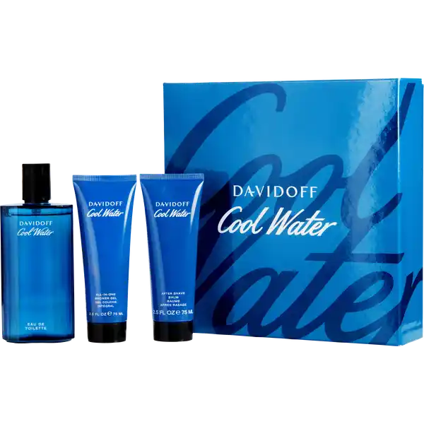 Davidoff Coll Water for Men Gift Set - 4.2 oz Eau De Toilette Spray + 2.5 oz After Shave Balm + 2.5 oz Shower Gel